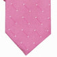 Gravata Alfani Masculina Geométrica com Bolinhas Rosa Tamanho Regular