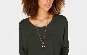 Suéter feminino com amarração frontal, estilo &amp; co, cinza, tamanho pequeno