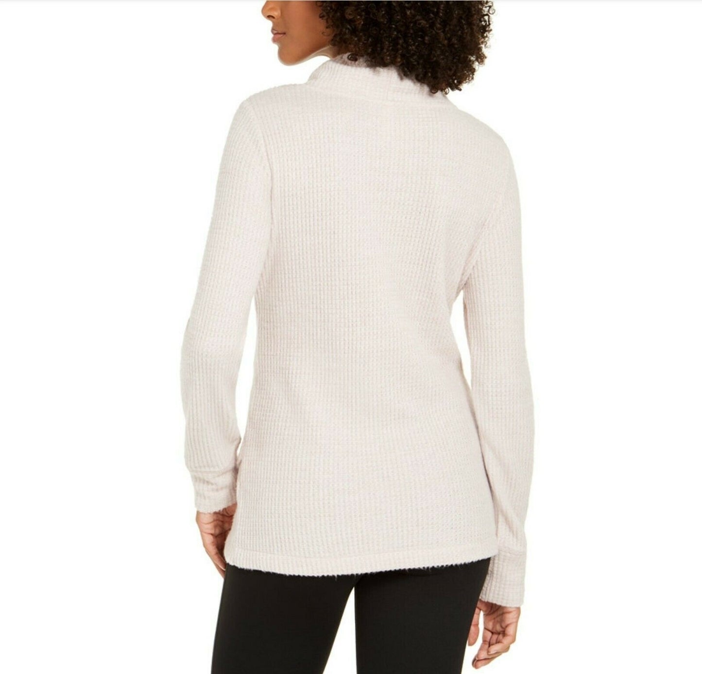 Ideology Moletom fitness feminino com gola alta, rosa pastel, tamanho extrapequeno