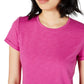 Camiseta feminina Maison Jules High-Low rosa tamanho XX-G