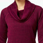 Suéter pulôver feminino Ideology com gola alta e lã, roxo, tamanho extragrande