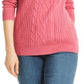 Karen Scott Suéter Feminino com Decote em V e Estampa Lisa Rosa Tamanho XS