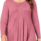 Top feminino estilo &amp; co, estampado, tamanho rosa, tamanho PM