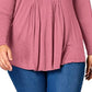 Top feminino estilo &amp; co, estampado, tamanho rosa, tamanho PM