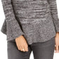 Suéter túnica feminino estilo &amp; co, pequeno, com babados, cinza, tamanho P