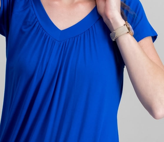 Camiseta feminina Blusa JM Collection Azul Tamanho XS