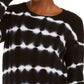 INC International Concepts Pulôver feminino de algodão tie-dye Depp preto tamanho XX-G