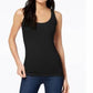Blusa feminina Maison Jules com decote redondo, preta, tamanho X-S