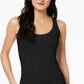 Blusa feminina Maison Jules com decote redondo, preta, tamanho X-S