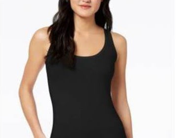 Blusa feminina Maison Jules com decote redondo, preta, tamanho X-S
