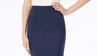 Saia lápis Alfani Ponte feminina preta tamanho 12