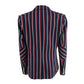 Tommy Hilfiger Blazer feminino listrado trespassado vermelho tamanho 14