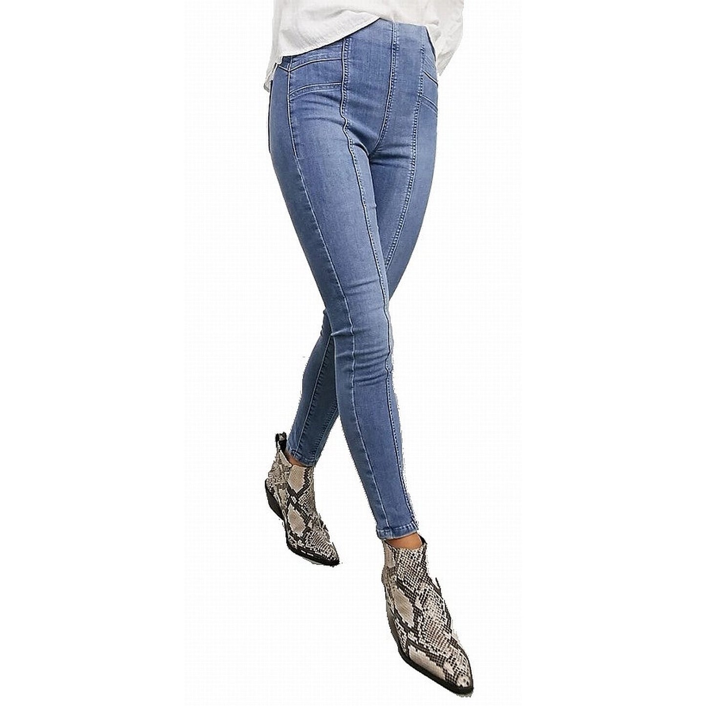 Calça jeans skinny feminina Feel Alright da Free People, azul, tamanho 28