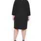 Vestido tubinho Tommy Hilfiger feminino na altura do joelho, preto, tamanho 16W