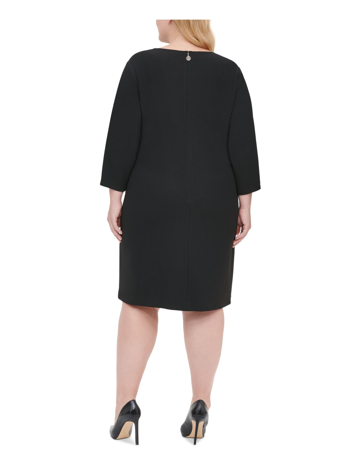 Vestido tubinho Tommy Hilfiger feminino na altura do joelho, preto, tamanho 16W