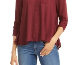 Blusa feminina estilo swing pequena vinho tamanho PS