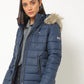 Jaqueta Tommy Hilfiger Feminina Faux-Shearling Azul Tamanho Médio