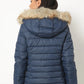 Jaqueta Tommy Hilfiger Feminina Faux-Shearling Azul Tamanho Médio