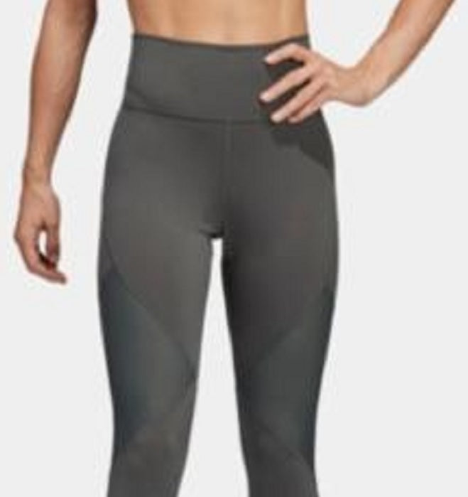 Calça legging feminina Adidas verde cintura alta esportiva tamanho XX-G