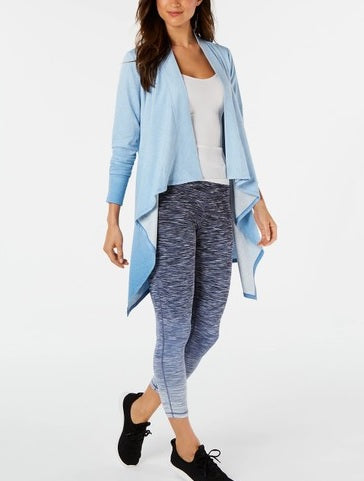 Leggings femininas Ideology Space-Dyed Ombre Ankle Azul Tamanho Médio