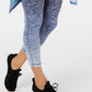 Leggings femininas Ideology Space-Dyed Ombre Ankle Azul Tamanho Médio