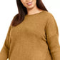 Suéter túnica plus size feminino estilo &amp; co, com frente pequena, tempero e cominho, tamanho 3X