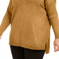 Suéter túnica plus size feminino estilo &amp; co, com frente pequena, tempero e cominho, tamanho 3X