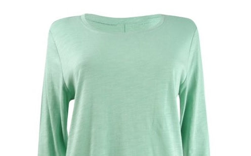 Camiseta feminina com decote redondo e estampa Mint Haze, tamanho P, da Style &amp; Co