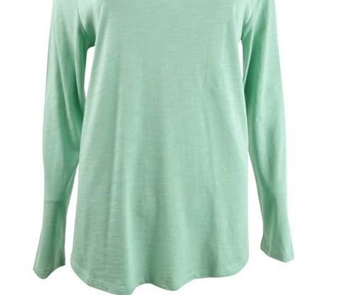 Camiseta feminina com decote redondo e estampa Mint Haze, tamanho P, da Style &amp; Co