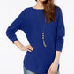 Suéter feminino INC International Concepts azul tamanho X-G