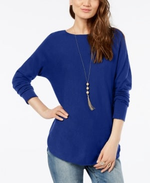 Suéter feminino INC International Concepts azul tamanho X-G