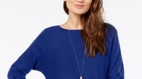 Suéter feminino INC International Concepts azul tamanho X-G