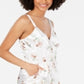 Macacão feminino com estampa contrastante INC International Concepts, tamanho grande, branco