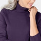 Karen Scott Suéter Feminino Petite Luxsoft Gola Alta Roxo Tamanho PS/M