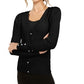 Cardigan feminino pequeno com manga bufante da INC International Concepts, preto, tamanho PL