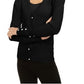Cardigan feminino pequeno com manga bufante da INC International Concepts, preto, tamanho PL