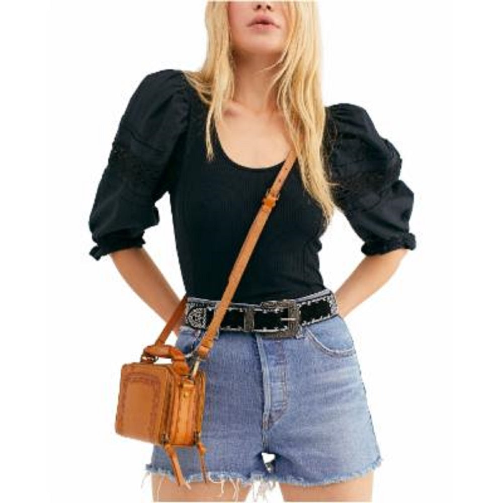 Top Algo Especial Feminino Free People Preto Tamanho Médio