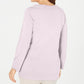 Karen Scott Suéter feminino de manga comprida com gola canoa, rosa, tamanho GG