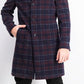 Sobretudo Tommy Hilfiger Masculino Modern-Fit Performance Stretch Flex Plaid Addison Vermelho/Azul Tamanho 36