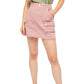 Minissaia lápis com zíper feminina Free People, rosa, tamanho 27