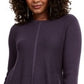Suéter túnica feminino estilo &amp; co com pontos mistos, roxo, tamanho pequeno P
