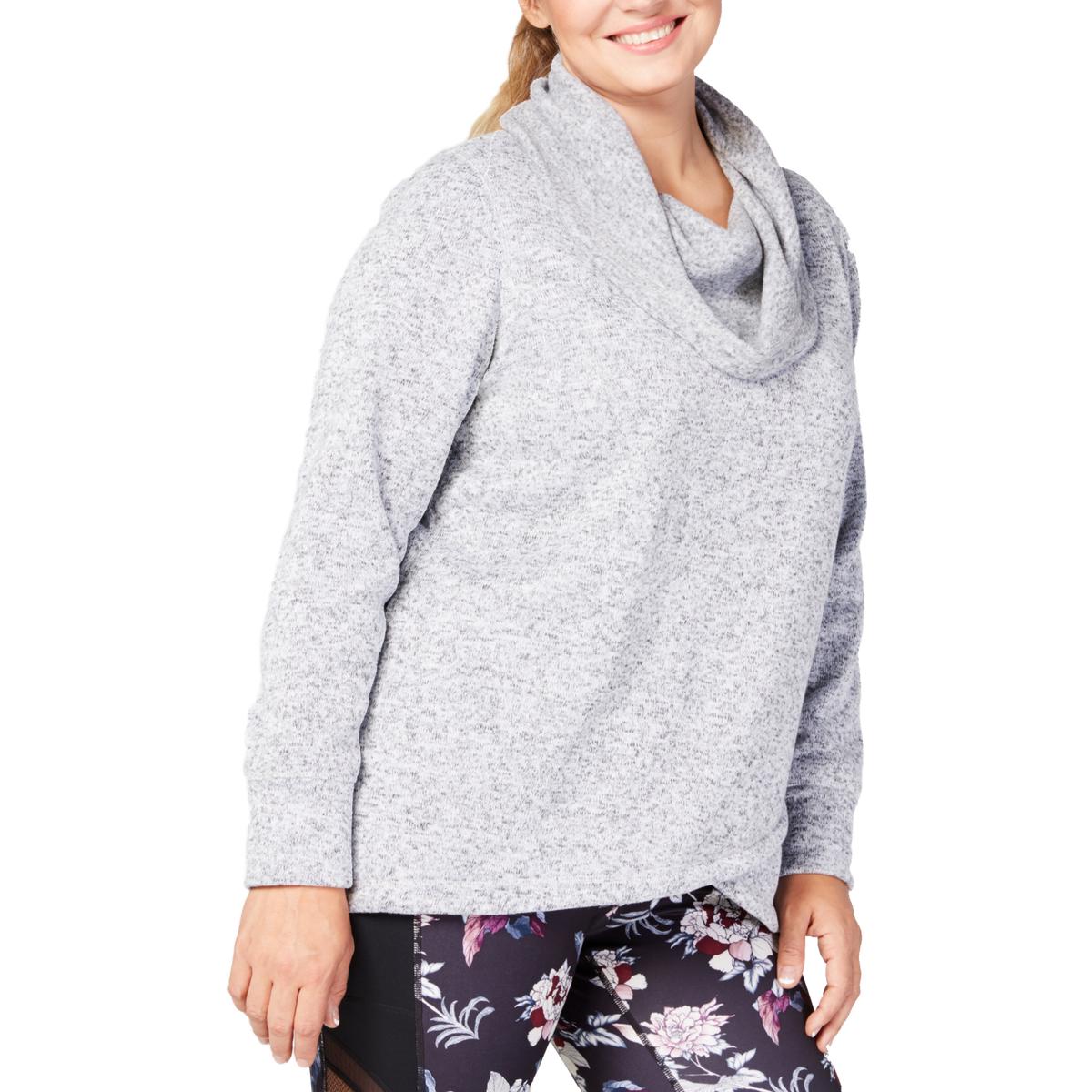 Blusa de lã com gola alta Ideology feminina, cinza, tamanho 3X