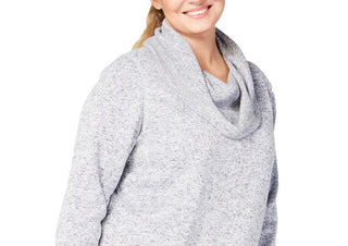 Blusa de lã com gola alta Ideology feminina, cinza, tamanho 3X