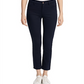 Calça reta feminina Calvin Klein com zíper, preta, tamanho 4