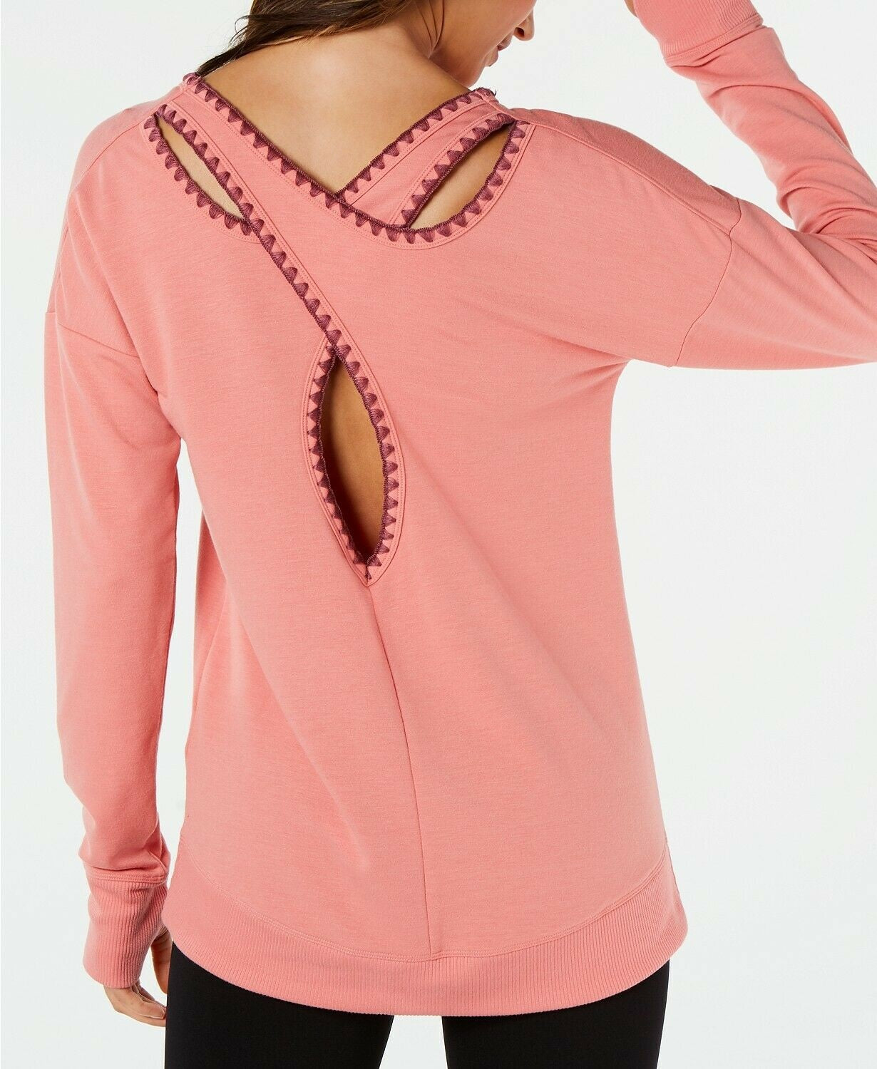 Blusa de ioga fitness feminina Ideology rosa tamanho XXL