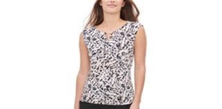 Blusa Calvin Klein Feminina Estampa Animal Gola Dividida Rosa Tamanho GG