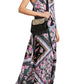 Vestido longo feminino com estampa Stevie da Free People, preto, tamanho pequeno
