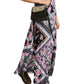 Vestido longo feminino com estampa Stevie da Free People, preto, tamanho pequeno