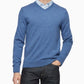 Calvin Klein Suéter Masculino de Lã Merino com Gola V Azul Tamanho XS