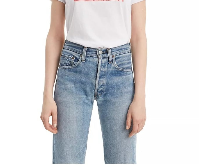 Camiseta Levi's Feminina com Logotipo Rose Gold, Branca, Tamanho Médio